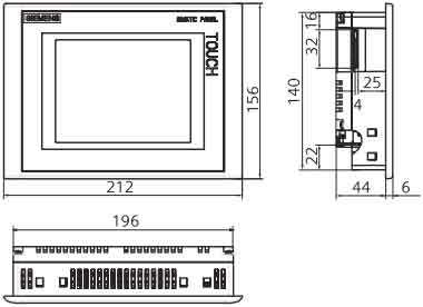 SIEMENS+6AV6 642-0BC01-1AX1型面板+安装方式1